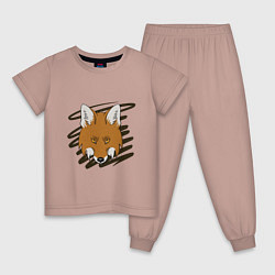 Детская пижама Стилизованная морда лисы