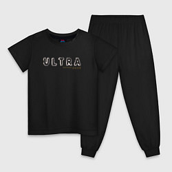 Пижама хлопковая детская Depeche Mode - Ultra logo, цвет: черный