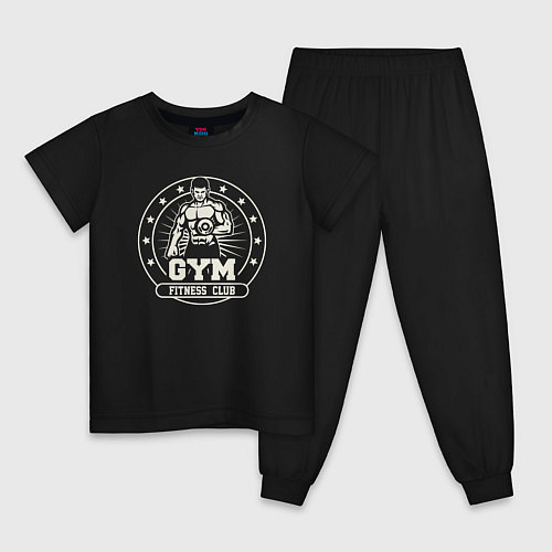 Детская пижама Gym fitness club / Черный – фото 1