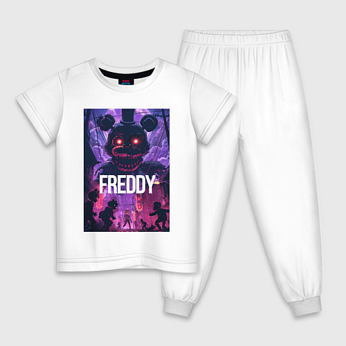 Детская пижама Freddy - мишка Фредди / Белый – фото 1
