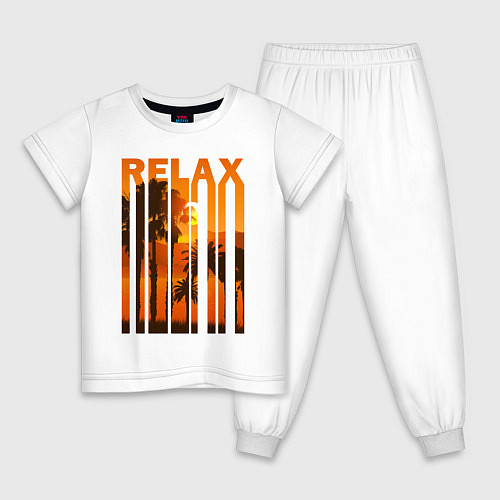 Детская пижама Relax summer / Белый – фото 1