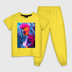 Пижама хлопковая детская Bart Simpson - punk, цвет: желтый