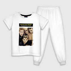 Пижама хлопковая детская Depeche Mode - Singles, цвет: белый
