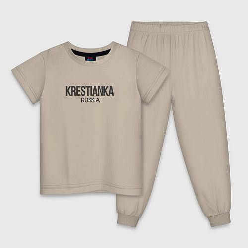 Детская пижама Krestianka - крестьянка / Миндальный – фото 1