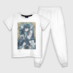 Пижама хлопковая детская Мемуары Ванитаса цепи, цвет: белый
