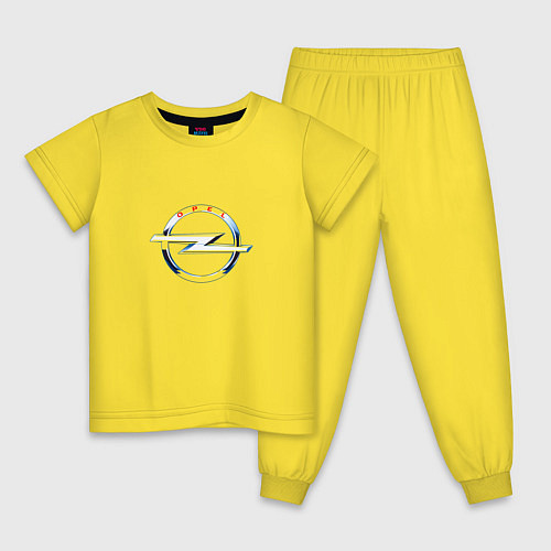 Детская пижама Opel авто спорт / Желтый – фото 1