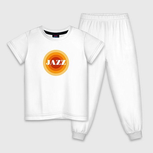 Детская пижама Джаз ретро в желтом / Белый – фото 1