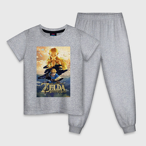 Детская пижама Легенда о зельде / Меланж – фото 1