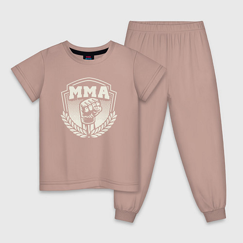 Детская пижама Кулак MMA / Пыльно-розовый – фото 1