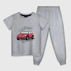 Пижама хлопковая детская Mini Cooper, цвет: меланж