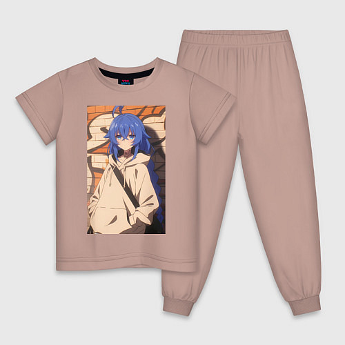 Детская пижама Реинкарнация безработного Рокси Мигурдия арт / Пыльно-розовый – фото 1