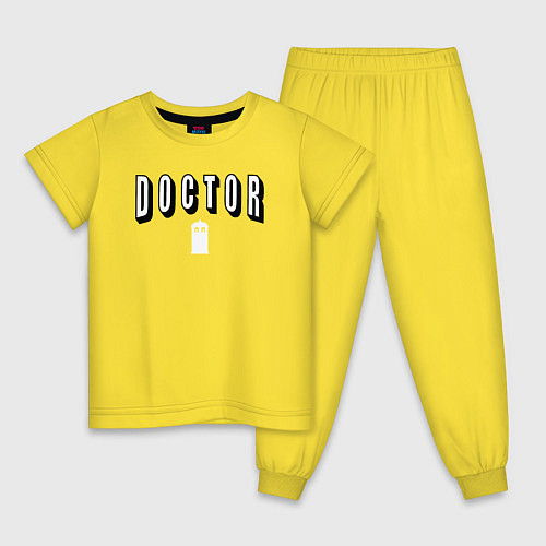 Детская пижама Doctor tardis / Желтый – фото 1