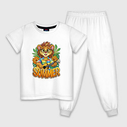 Детская пижама Лев играет на гитаре жаркое лето