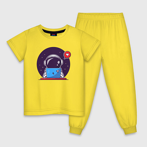 Детская пижама Spaceman programmer / Желтый – фото 1