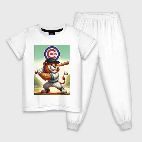 Детская пижама Lion - batter Chicago cubs / Белый – фото 1