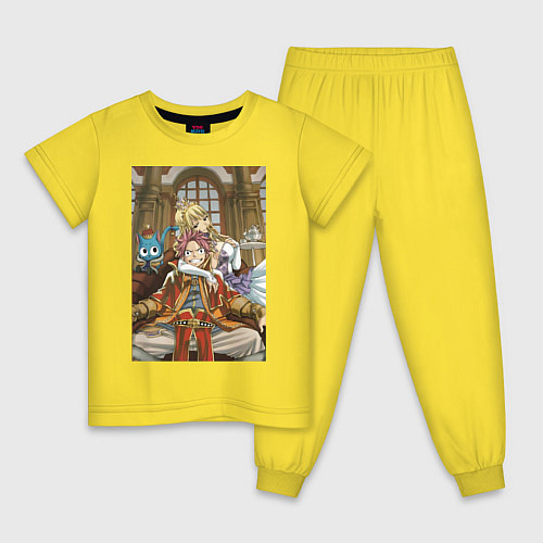 Детская пижама Хвост Феи Нацу Драгнил король арт / Желтый – фото 1