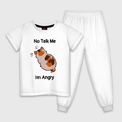 Детская пижама Обиженный котик - not talk to me am angry