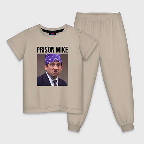 Детская пижама Prison mike Michael Scott - офис / Миндальный – фото 1