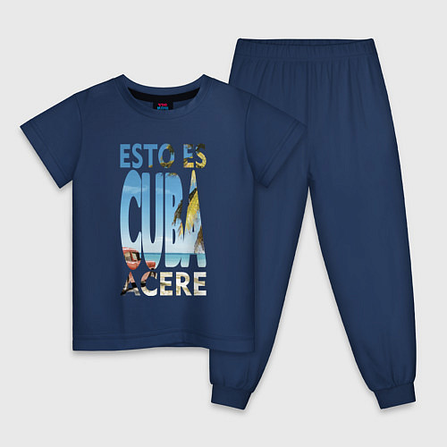 Детская пижама Куба - esto es Cuba, acere / Тёмно-синий – фото 1