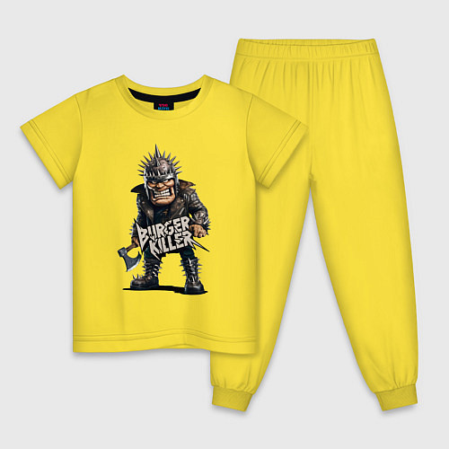 Детская пижама Киллер бургер / Желтый – фото 1