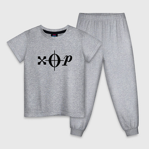 Детская пижама Хор чёрный / Меланж – фото 1