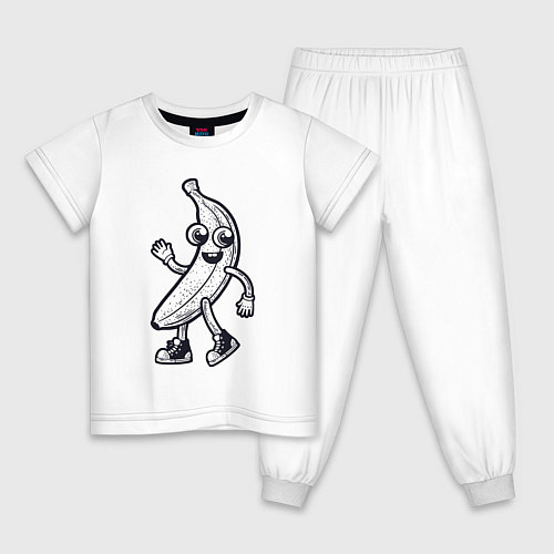 Детская пижама Банановый человечек / Белый – фото 1