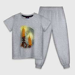 Детская пижама Две свечи на подсвечнике