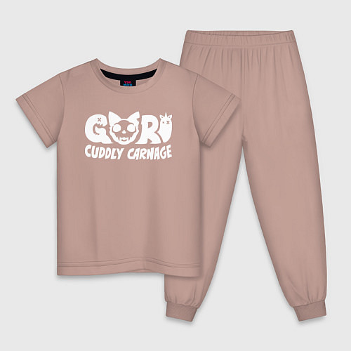 Детская пижама Goro cuddly carnage logotype / Пыльно-розовый – фото 1