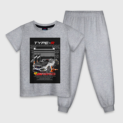 Детская пижама Honda jdm / Меланж – фото 1
