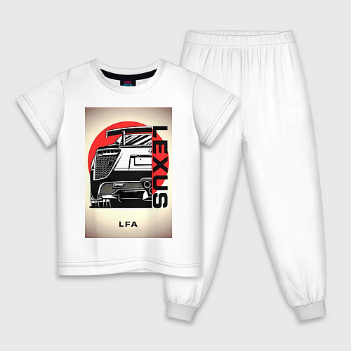 Детская пижама Lexus автомобиль jdm / Белый – фото 1