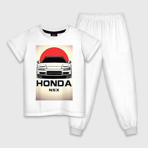 Детская пижама Honda nsx автомобиль / Белый – фото 1