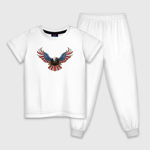 Детская пижама Орёл Америки / Белый – фото 1