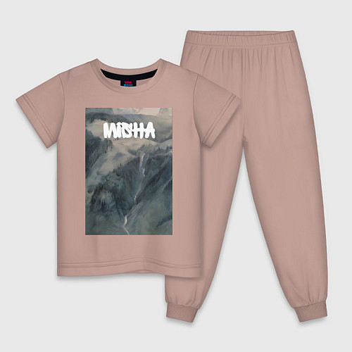 Детская пижама Misha горное ущелье / Пыльно-розовый – фото 1