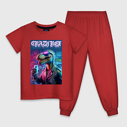 Детская пижама Crazy rex - ai art fantasy