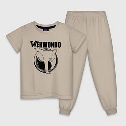 Детская пижама Тхэквондо удар ногой