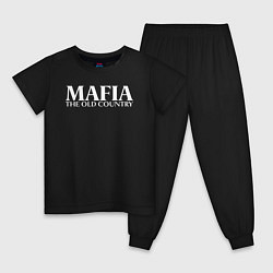 Пижама хлопковая детская Mafia the old country logo, цвет: черный