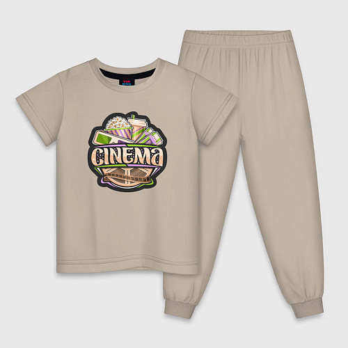 Детская пижама Кино / Миндальный – фото 1