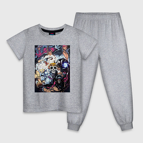 Детская пижама Ван-Пис Йонко пираты / Меланж – фото 1