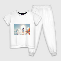 Детская пижама Девушка на фантастическом пляже