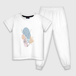 Детская пижама Арт ребенок держит маму за руку