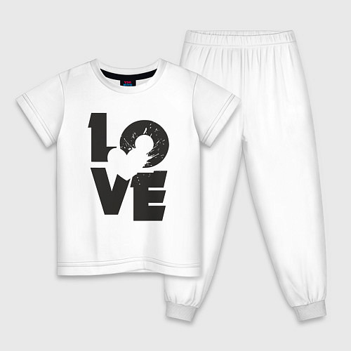 Детская пижама Splash love / Белый – фото 1
