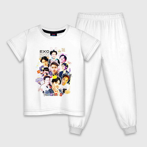 Детская пижама Exo together дружная команда / Белый – фото 1