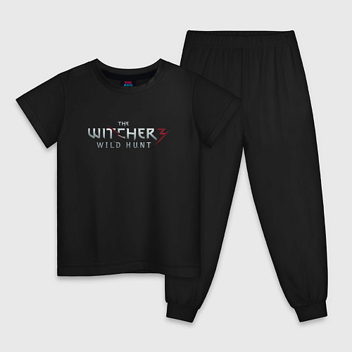 Детская пижама The Witcher 3 logo / Черный – фото 1