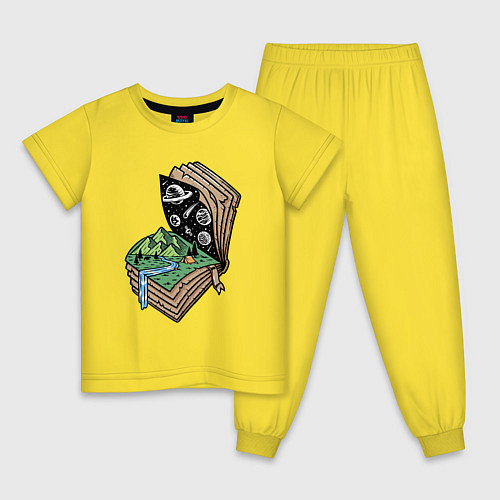Детская пижама Книга приключений / Желтый – фото 1