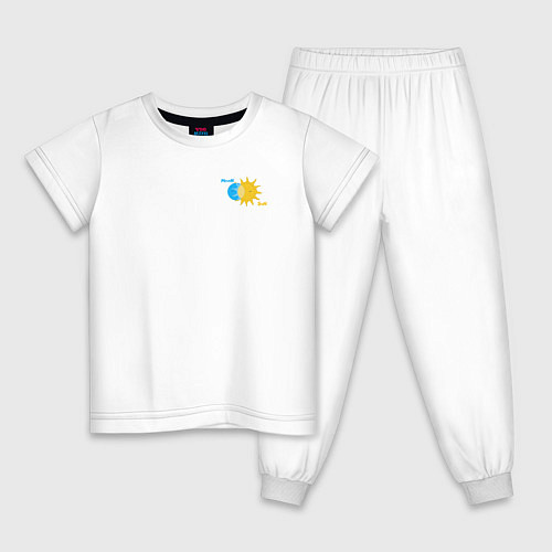 Детская пижама Луна и солнце / Белый – фото 1
