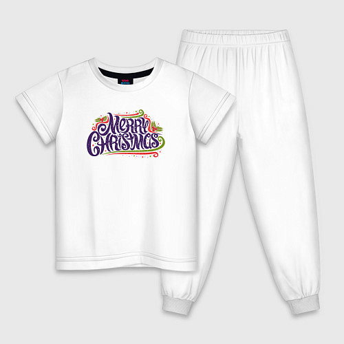 Детская пижама Merry christmas mood / Белый – фото 1