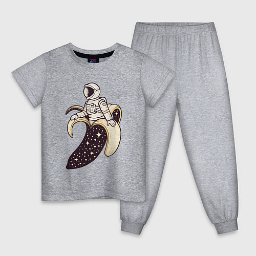 Детская пижама Космический банан / Меланж – фото 1