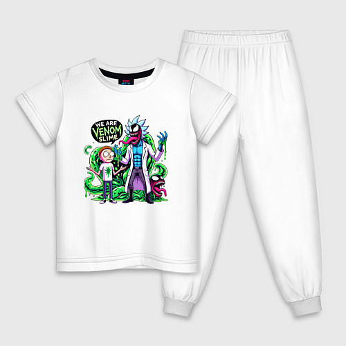Детская пижама We are Venom slime - Rick and Morty / Белый – фото 1
