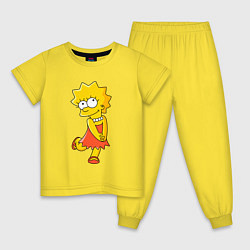 Пижама хлопковая детская Lisa Simpson, цвет: желтый