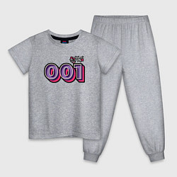Пижама хлопковая детская Игрок 001, цвет: меланж